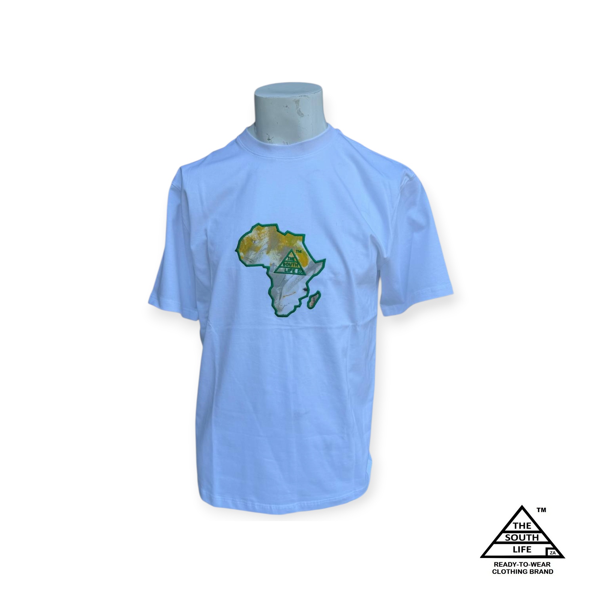Applique Embroidered Africa Map Tee